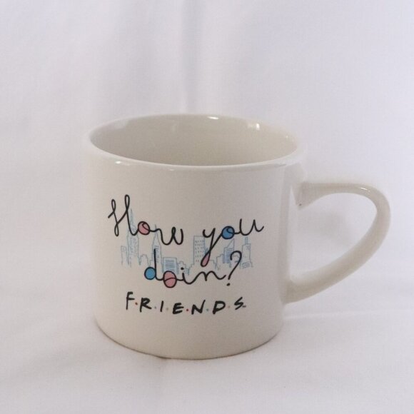 Modern Gourmet Foods White Friends 'How you doin?' Friends Coffee/Tea Mug Cup - Picture 1 of 8